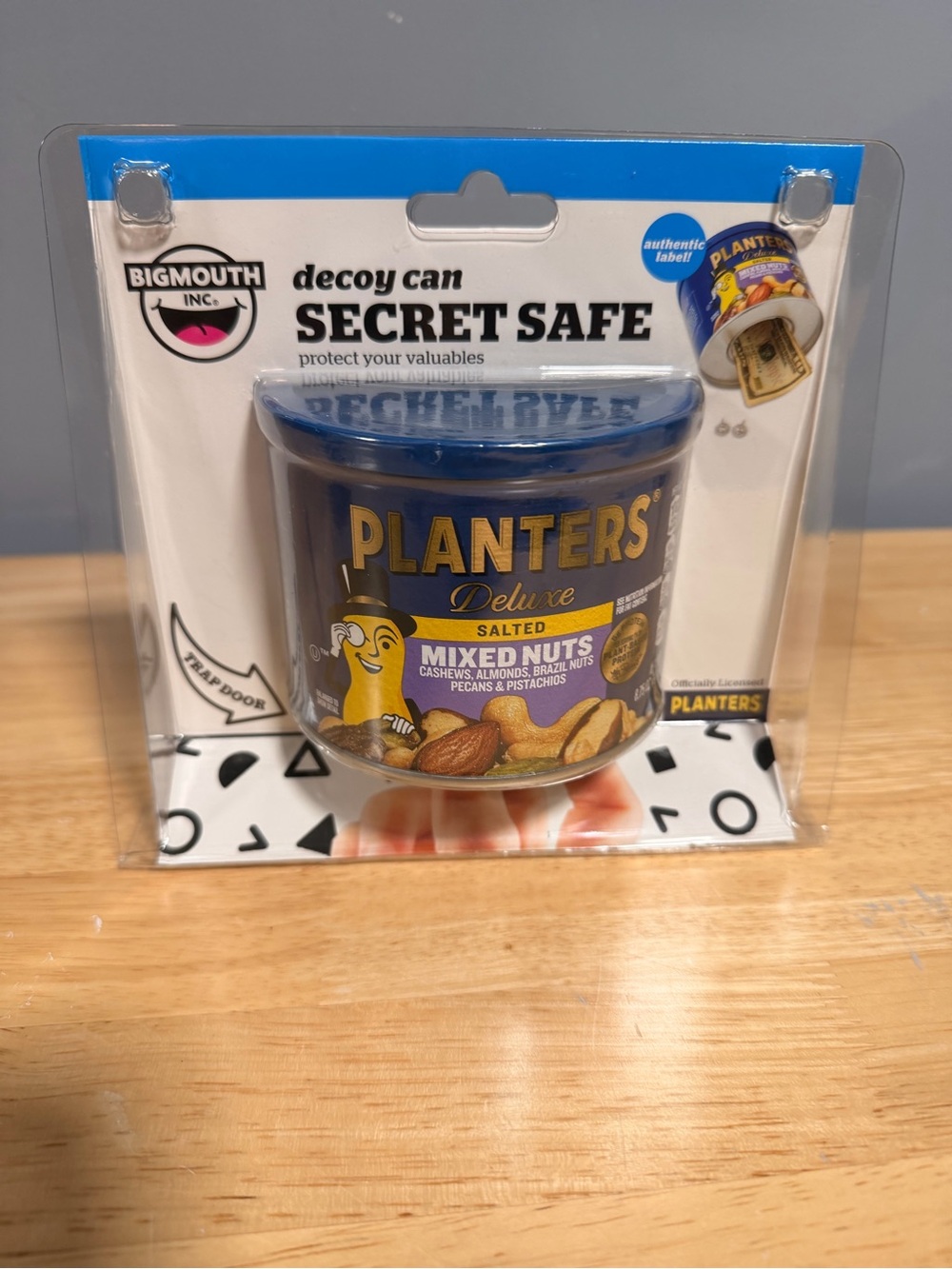 Planters Blue Decoy Can Secret Safe - Mixed Nuts Design